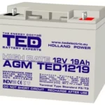 Acumulator TED 12V 19Ah High Rate AGM plumb acid 181mm x 76mm x h167mm TED1219HRF3