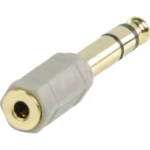 Adaptor audio stereo Jack 6.35 mm tata - Jack 3.5 mm mama gri Bandridge