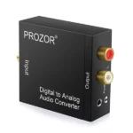 Adaptor Audio TOSLINK DIGITAL la ANALOG 2x RCA +JACK mama 3.5 mm