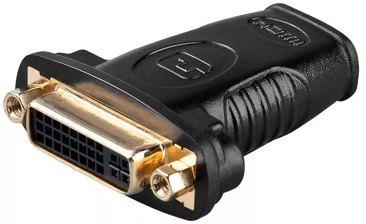 adaptor-aurit-hdmi-19-pini-mama-la-dvi-i-245-pini-mama-goobay Adaptor aurit HDMI 19 pini mama la DVI-I 24+5 pini mama Goobay - imagine 1