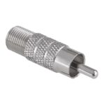 Adaptor F mama la RCA tata din metal Goobay