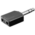 Adaptor Jack 6.35 mm stereo la 2x 6.35 mm stereo mama Goobay
