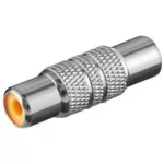Adaptor prelungire RCA mama la mama metal Goobay
