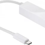 Adaptor retea GIGABIT 10/100/1000MBS RJ45 mama - USB C tata 0.2m alb Goobay