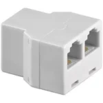 Adaptor RJ11 mama la 2x RJ11 mama alb Goobay
