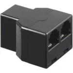 Adaptor RJ11 mama la 2x RJ11 mama negru Goobay