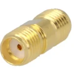 Adaptor SMA mama din ambele parti drept 50 ohm teflon aurit Amphenol SMA7071A2-3GT50T-50