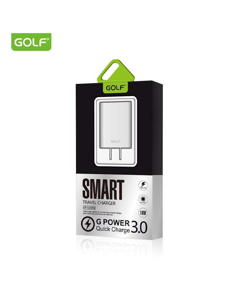 Alimentator Incarcator retea 230V la 1x QC USB 3A Fast Charge Alb GF-U206Q blister Golf - imagine 3