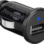 Alimentator USB bricheta auto 1 iesire 1A negru Goobay