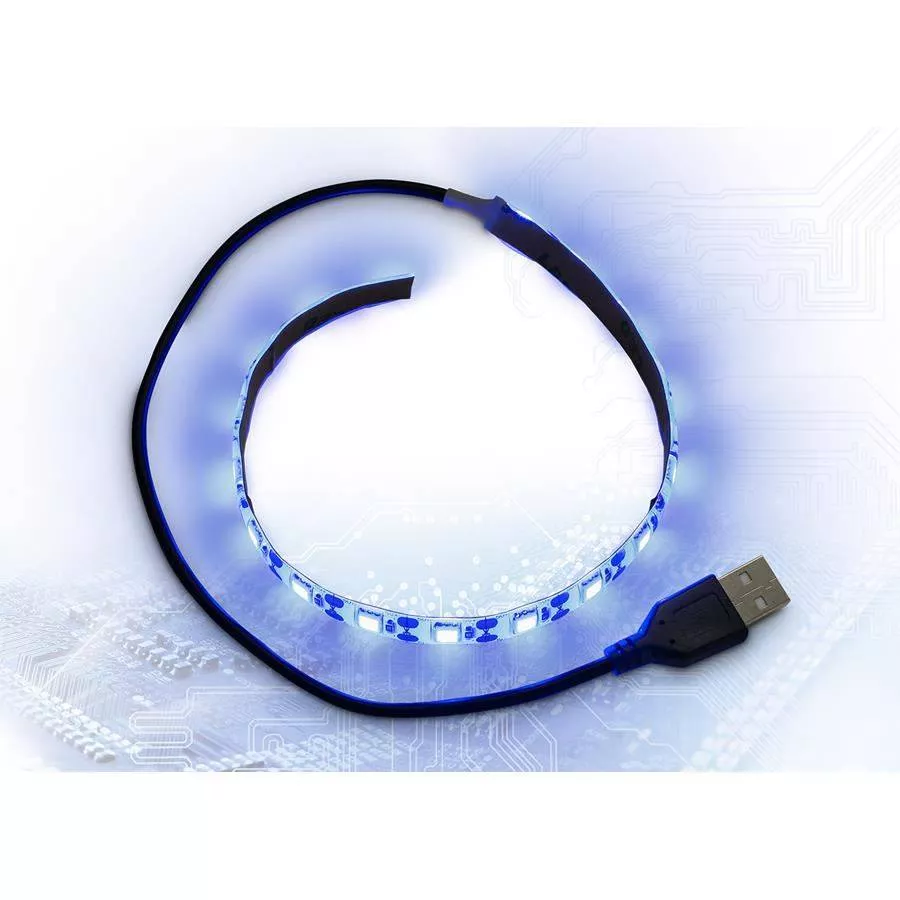 banda-led-inter-tech-albastra-strip-30cm-usb Banda LED Inter-Tech albastra Strip 30cm USB - imagine 1