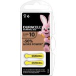 Baterii 10 ZA10 PR70 DURACELL auditive 1.45V ZINC-AIR 6buc