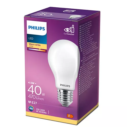 bec-led-filament-philips-e27-a60-45w-40w-470lm-lumina-calda-2700k-929001242982 Bec LED filament Philips E27 A60 4.5W (40W) 470lm lumina calda 2700K 929001242982 - imagine 1