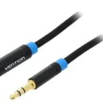 Cablu 0.5m Jack 3.5 mm 3pin mama - Jack 3.5 mm 3pin tata negru VENTION VAB-B06-B050-M