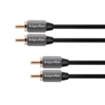 Cablu 2x RCA la 2x RCA 1m Profesional Kruger&Matz