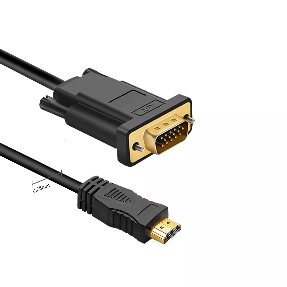 cablu-adaptor-hdmi-vga-tata-tata-fara-sunet-15m Cablu adaptor HDMI-VGA tata-tata fara sunet 1.5m - imagine 1