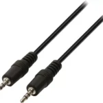 Cablu audio Jack Stereo 3.5 mm tata - Jack Stereo 3.5 mm tata negru 2m Valueline