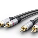 Cablu audio stereo 2x RCA tata - 2x RCA tata 0.75m dublu ecranat Goobay Plus