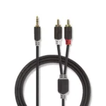 Cablu audio stereo Nedis Jack 3.5 mm tata - 2x RCA tata 10m