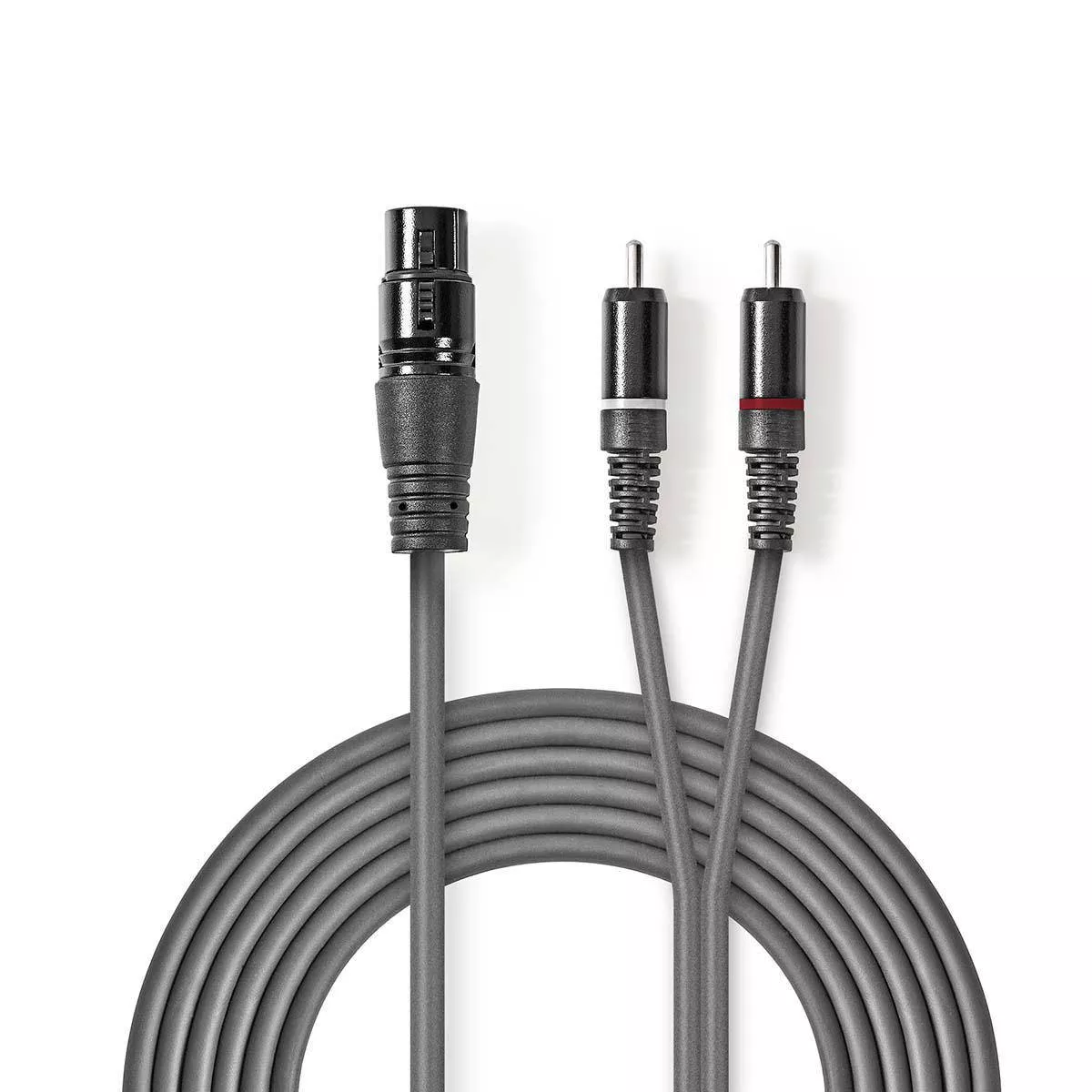 cablu-audio-stereo-xlr-3-pini-mama-2x-rca-tata-3m-gri-nedis Cablu audio stereo XLR 3-Pini mama - 2x RCA tata 3m gri NEDIS - imagine 1