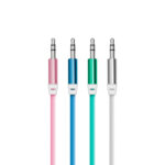 Cablu AUXILIAR Jack 3.5 mm metal tata-tata 1m textil Delight