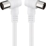 Cablu coaxial 90 grade la coaxial 90 grade 5m dublu ecranat Goobay