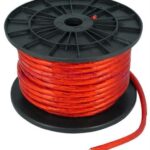 Cablu de alimentare 4 Gauge 21.1mm² rosu transparent