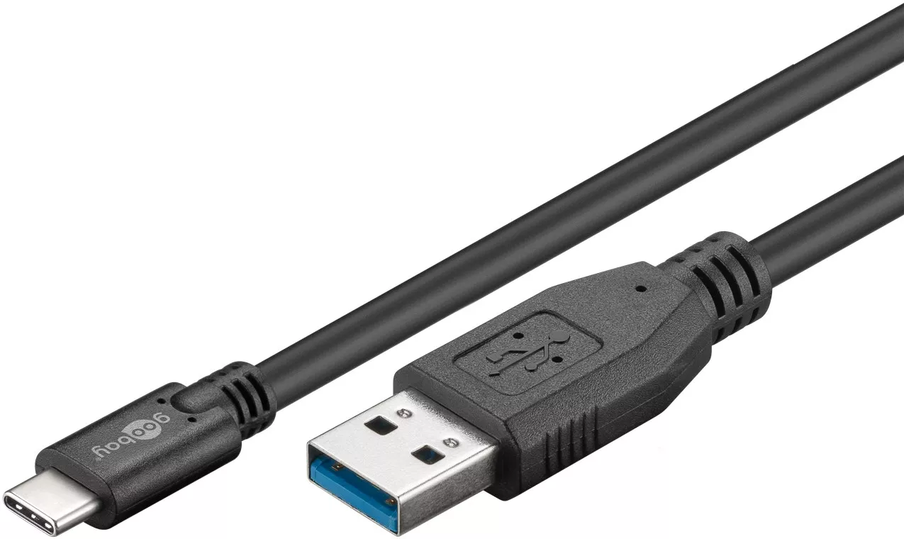 cablu-de-incarcare-si-sincronizare-usb-30-usb-type-c-2m-3a-15w-negru-goobay Cablu de incarcare si sincronizare USB 3.0 - USB TYPE C 2m 3A 15W negru Goobay - imagine 1