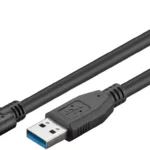 Cablu de incarcare si sincronizare USB 3.0 - USB TYPE C 3m 3A 15W negru Goobay