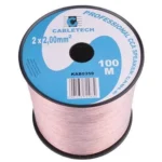 Cablu difuzor CCA 2x2.00mm transparent 1m la rola Cabletech KAB0359
