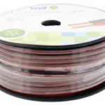 Cablu difuzor rosu-negru OFC cupru 2x1mm Well LSP-OFC1.00BR-100-WL
