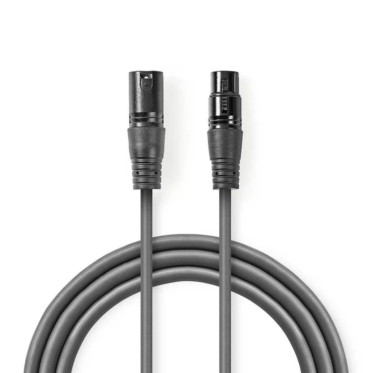 cablu-digital-dmx-110-ohm-xlr-3-pini-tata-xlr-3-pini-mama-15m-gri-nedis Cablu digital DMX 110 Ohm XLR 3 Pini tata - XLR 3 Pini mama 15m gri Nedis - imagine 1