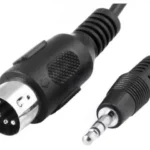Cablu DIN 5pini mufa tata la Jack 3.5 mm mufa tata 1.5m negru BQ CABLE