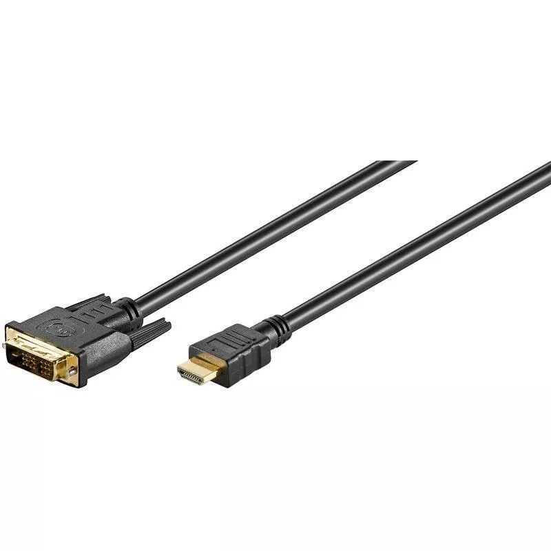 cablu-hdmi-la-dvi-d-181-2m-goobay Cablu HDMI la DVI-D 18+1 2m Goobay - imagine 1