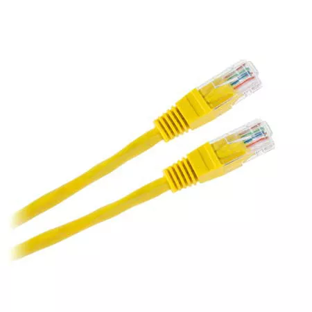 cablu-patchcord-utp-galben-1m-cca-cabletech Cablu patchcord UTP galben 1m CCA Cabletech - imagine 1