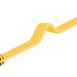 Cablu plat Cat6A UTP 1m 500MHz RJ45 cupru galben Goobay