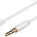 Cablu prelungitor 0.5m alb Jack 3.5 mm 3 pini mama - Jack 3.5 mm 3 pini mufa tata Goobay