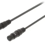 Cablu prelungitor audio Stereo XLR XLR 3-Pini tata - XLR 3-Pini mama 0.5m Gri SWEEX