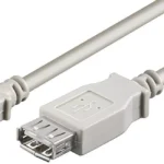 Cablu prelungitor USB A 2.0 tata USB A 2.0 mama 1.8m gri Goobay