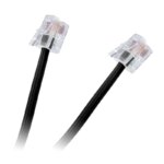 Cablu telefon extensie negru 3m RJ11