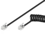 Cablu telefonic receptor spiralat 4m RJ10 4P4C Goobay