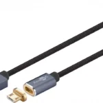 Cablu USB 2.0 cu mufa magnetica micro USB 1.2m negru Goobay