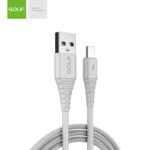 Cablu USB la micro USB Golf Flying Fish Fast Cable 3A alb 1m GC-64m