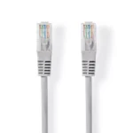 Cablu UTP Nedis Cat5e mufat 0.5m patch cord gri