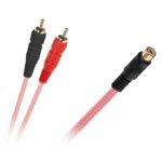 Cablu Y RCA mama la 2x RCA tata 0.2m Cabletech