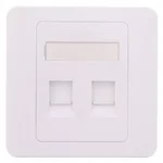 Capac priza RJ45 fara Keystone 2 porturi alb Well