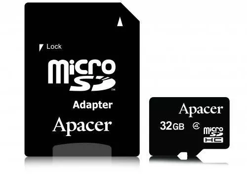card-microsdhc-32gb-clasa-4-cu-adaptor-sd-apacer Card microSDHC 32GB Clasa 4 cu adaptor SD Apacer - imagine 1