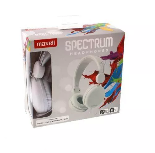 casca-stereo-spectrum-hp-alba-maxell Casca stereo Spectrum HP alba Maxell - imagine 1
