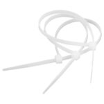 Coliere plastic 2.5 mm x 15 cm alb 100buc