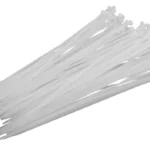 Coliere plastic fasete legatura UV rezistente albe 4.8x400mm PROLINE