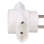 Conector AC supply splitter Layout 2P Type round flat white TIMEX-ELEKTRO R-1